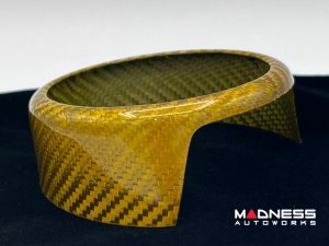 Alfa Romeo Giulia Front Emblem Frame Cover - Carbon Fiber - Yellow Candy Alfa Romeo Giulia Front Emblem Frame Cover - Carbon Fiber - Yellow Candy